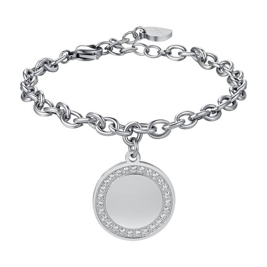 BRACELET FEMME EN ACIER AVEC CRISTAUX BLANCS