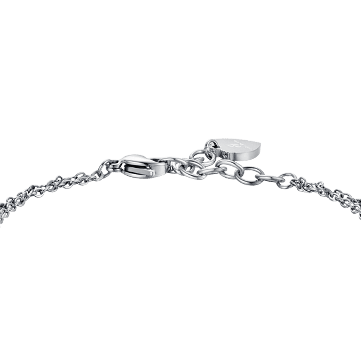 BRACELET POUR FEMME EN ACIER AVEC ÉLÉMENTS ET CRISTAUX BLANCS