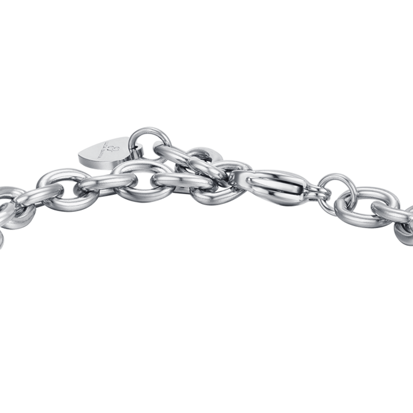 BRACELET ACIER POUR FEMME AVEC OURS AVEC CRISTAUX BLANCS