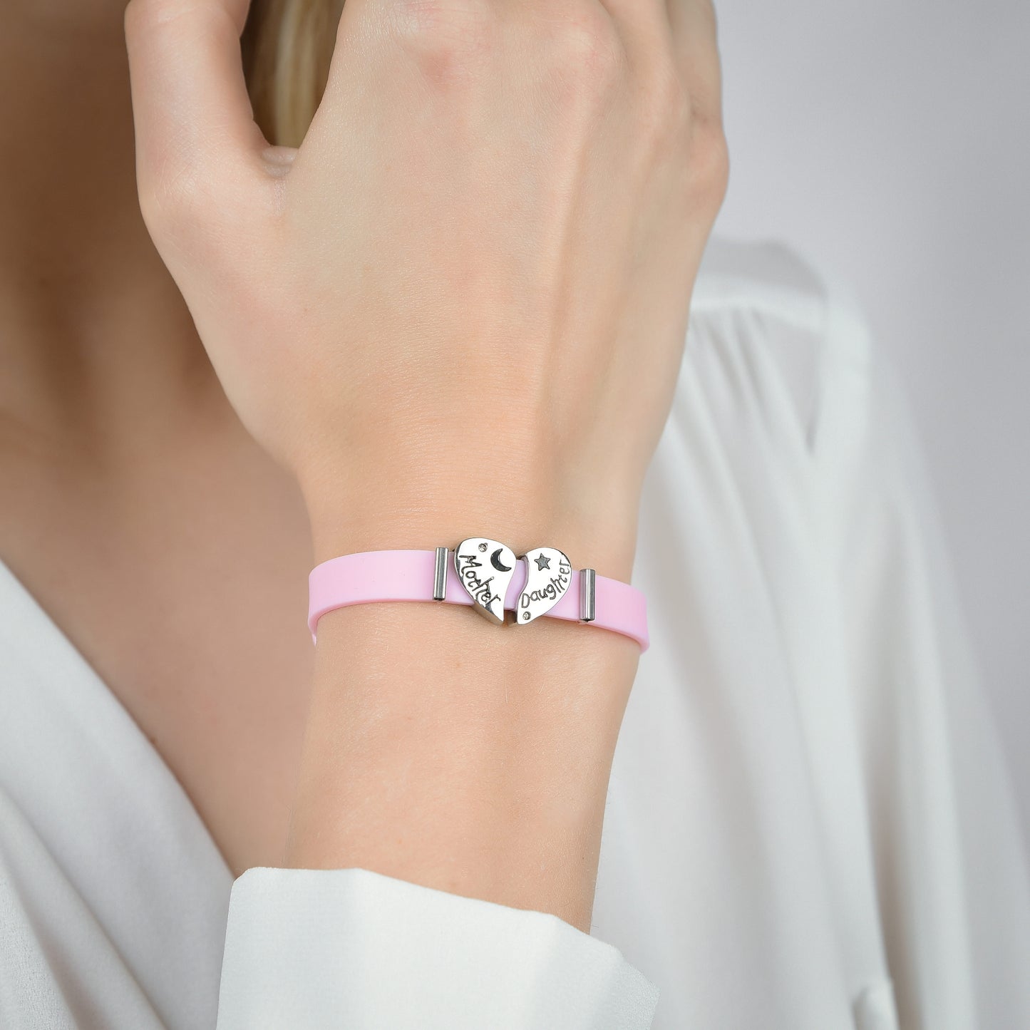 BRACELET FEMME EN SILICONE ROSE