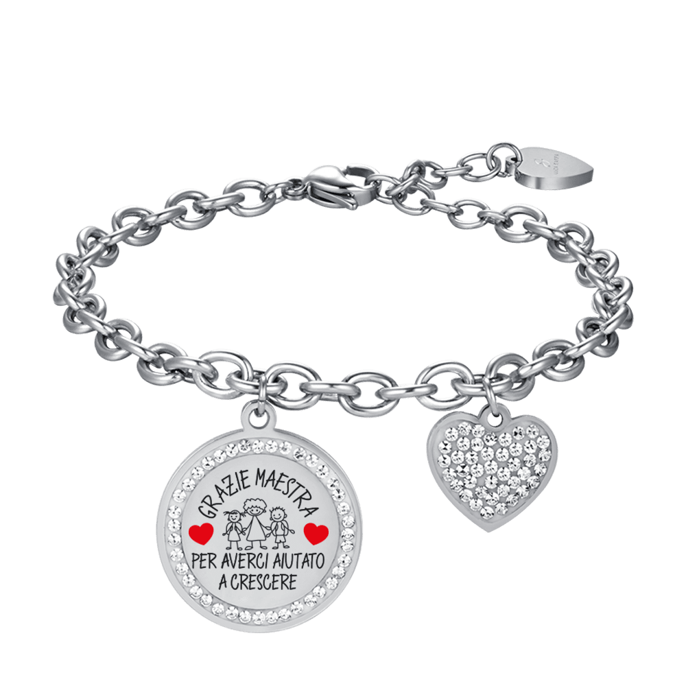 BRACELET EN ACIER POUR DAMES MERCI À L'ENSEIGNANT DE NOUS AIDER À GRANDIR