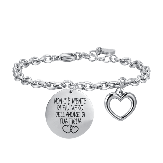 BRACELET DE FEMME EN ACIER IL N'Y A RIEN DE PLUS VRAI QUE L'AMOUR DE VOTRE FILLE