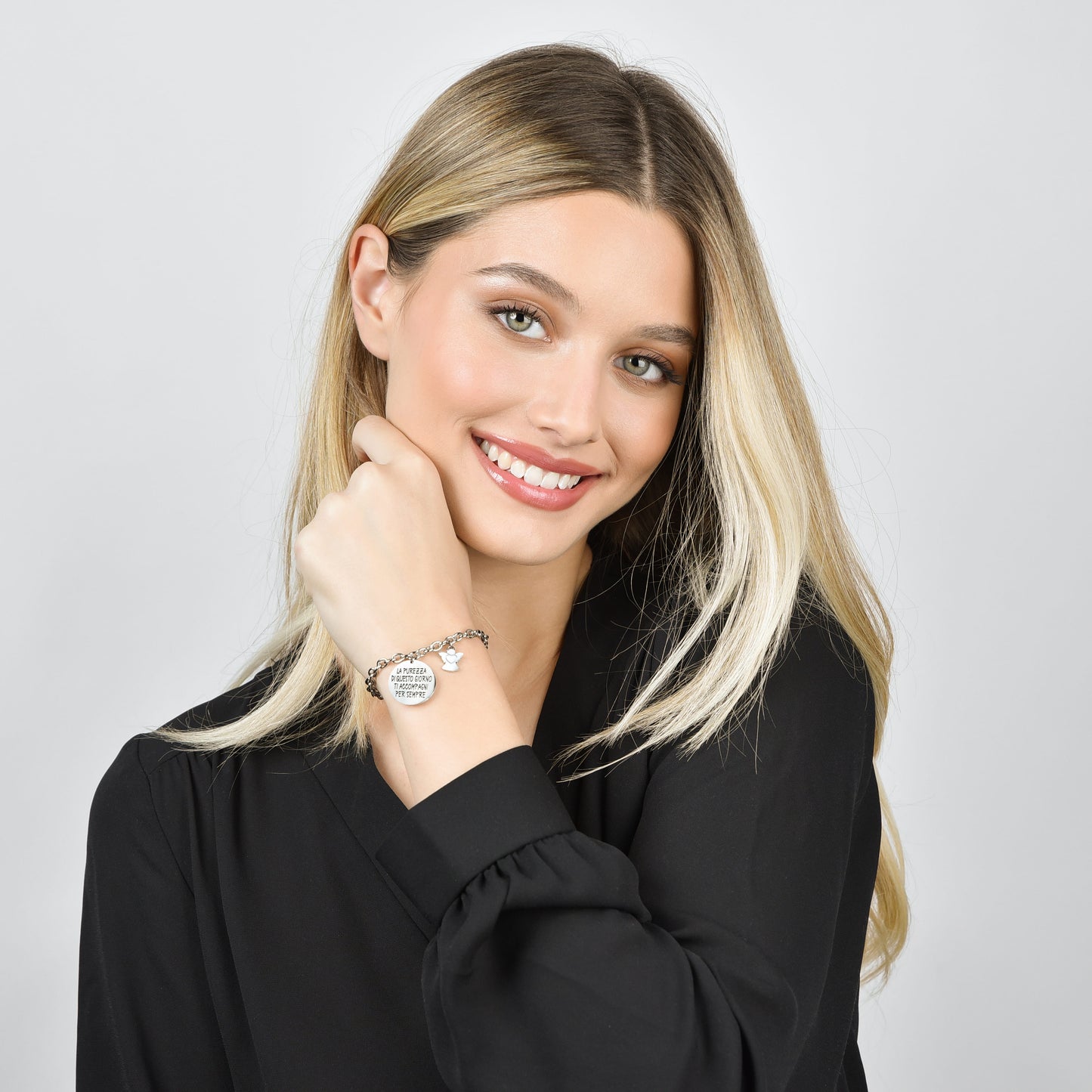 BRACELET EN ACIER POUR FEMMES QUE LA PURETÉ DE CE JOUR VOUS ACCOMPAGNE POUR TOUJOURS