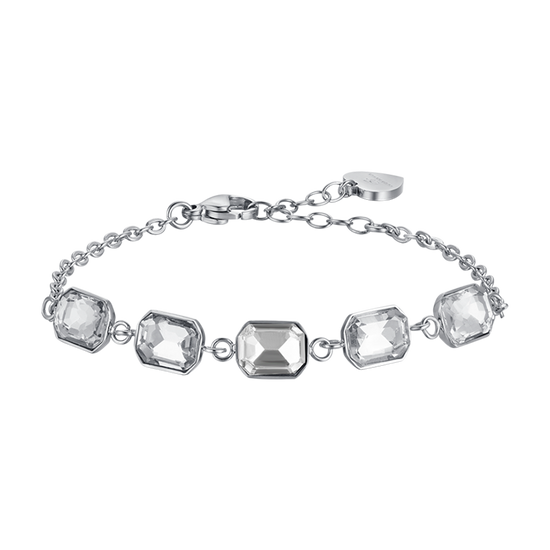 BRACELET FEMME EN ACIER AVEC CRISTAUX BLANCS