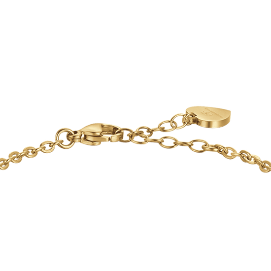 BRACELET POUR FEMME EN ACIER ET OR IP AVEC CRISTAUX BLANCS