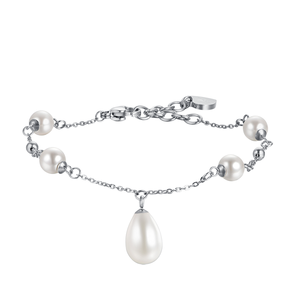 BRACELET FEMME EN ACIER AVEC PERLES