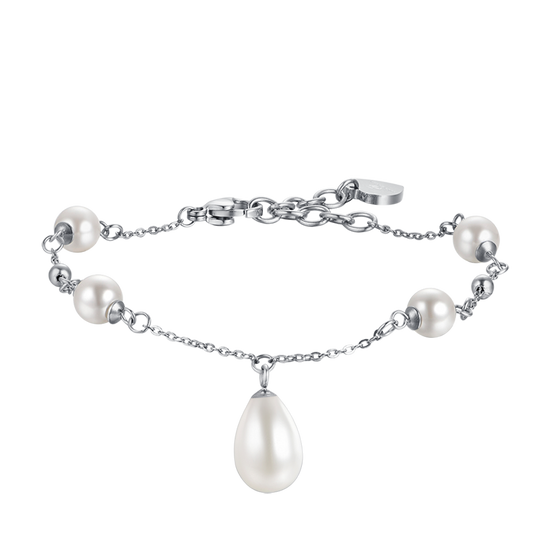 BRACELET FEMME EN ACIER AVEC PERLES