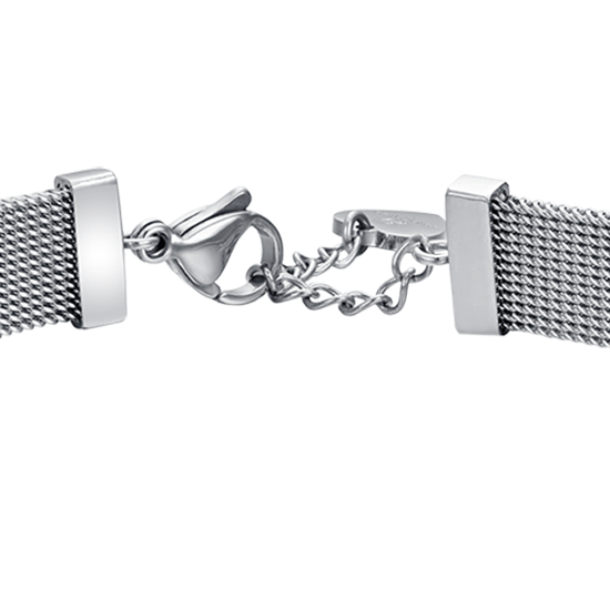 BRACELET FEMME MILANO EN ACIER AVEC COEUR ET CRISTAUX BLANCS