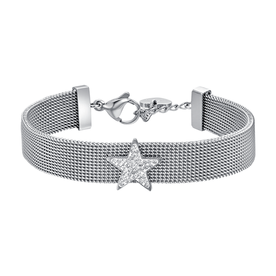 BRACELET FEMME MILANO EN ACIER AVEC ÉTOILE ET CRISTAUX BLANCS