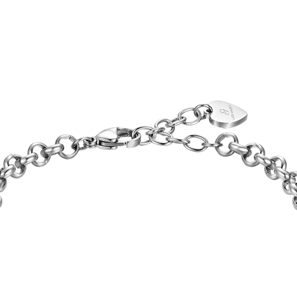 BRACELET FEMME EN ACIER AVEC BRELOQUES