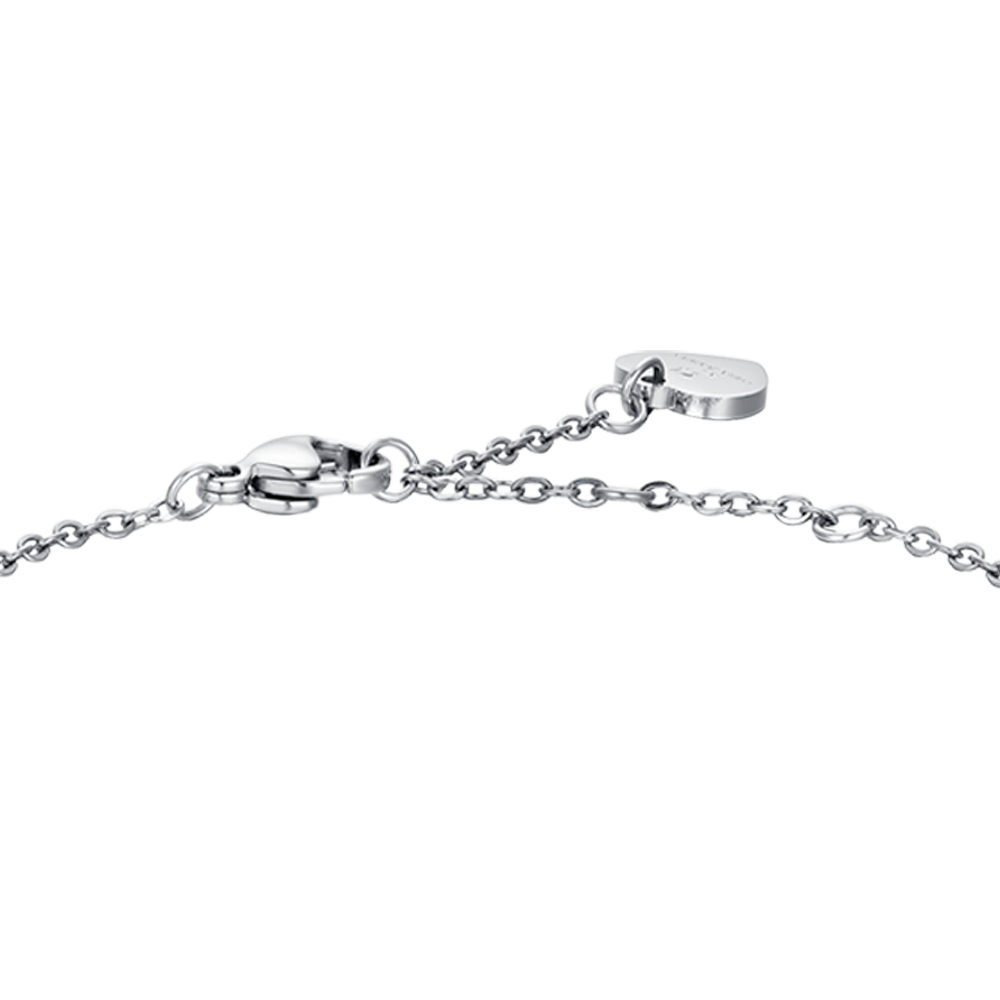 BRACELET FEMME EN ACIER AVEC ÉLÉMENT EN CRISTAL BLANC