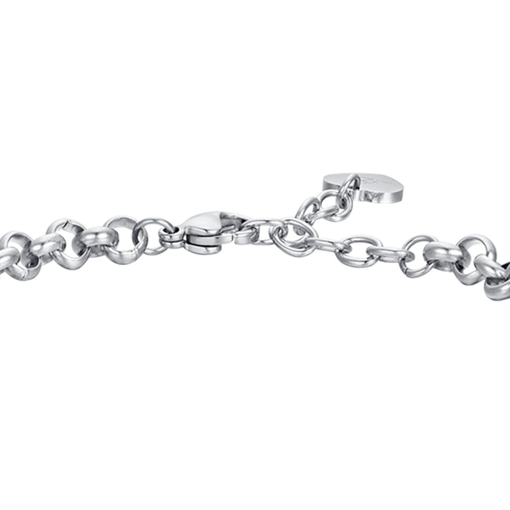 BRACELET FEMME EN ACIER DORÉ IP AVEC ÉTOILES ET CRISTAUX BLANCS