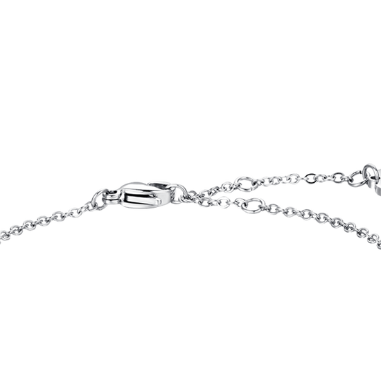 BRACELET FEMME EN ACIER AVEC ÉLÉMENT EN CRISTAL BLANC