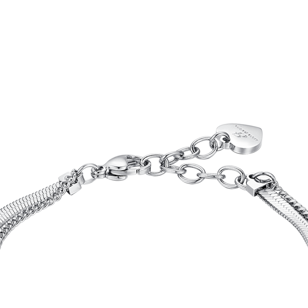 BRACELET FEMME EN ACIER ÉTOILÉ AVEC CRISTAUX BLANCS