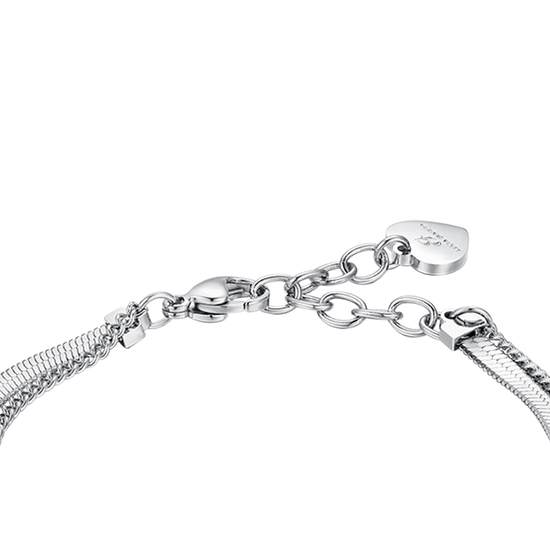 BRACELET FEMME EN ACIER ÉTOILÉ AVEC CRISTAUX BLANCS