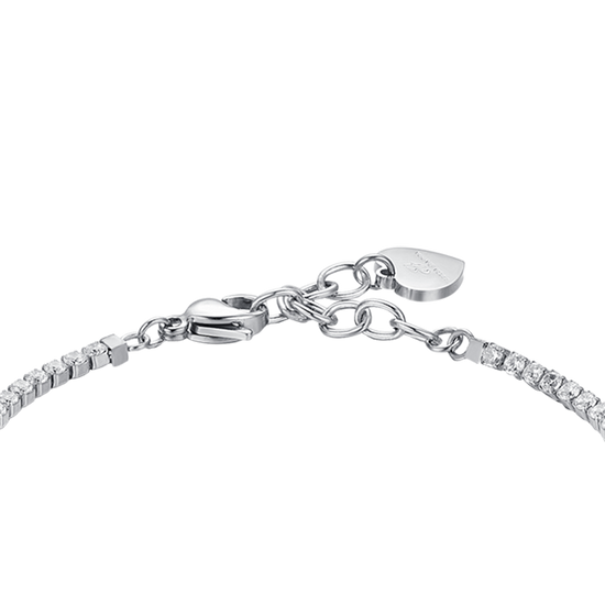 BRACELET DE TENNIS POUR FEMME EN ACIER AVEC CRISTAUX BLANCS ET PAPILLONS