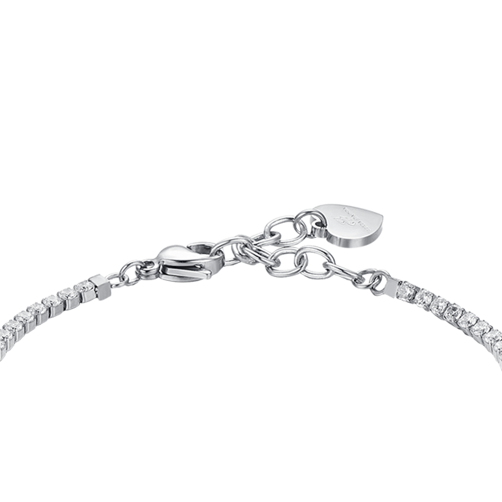 BRACELET DE TENNIS POUR FEMME EN ACIER AVEC CRISTAUX BLANCS ET ÉTOILES