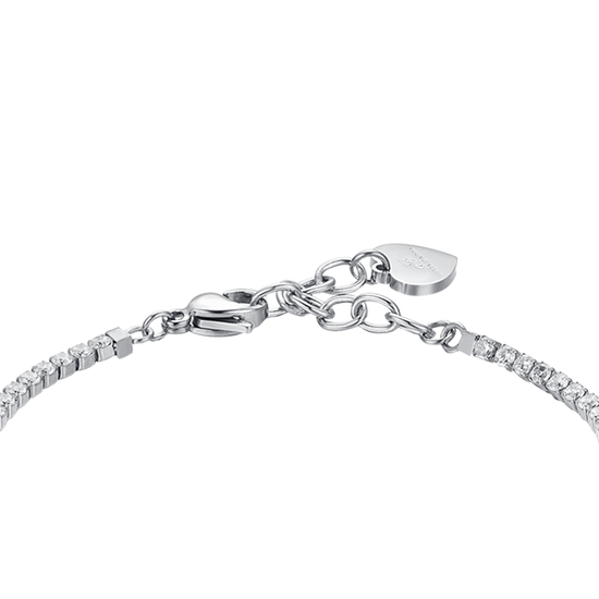 BRACELET DE TENNIS POUR FEMME EN ACIER AVEC CRISTAUX BLANCS ET ÉTOILES