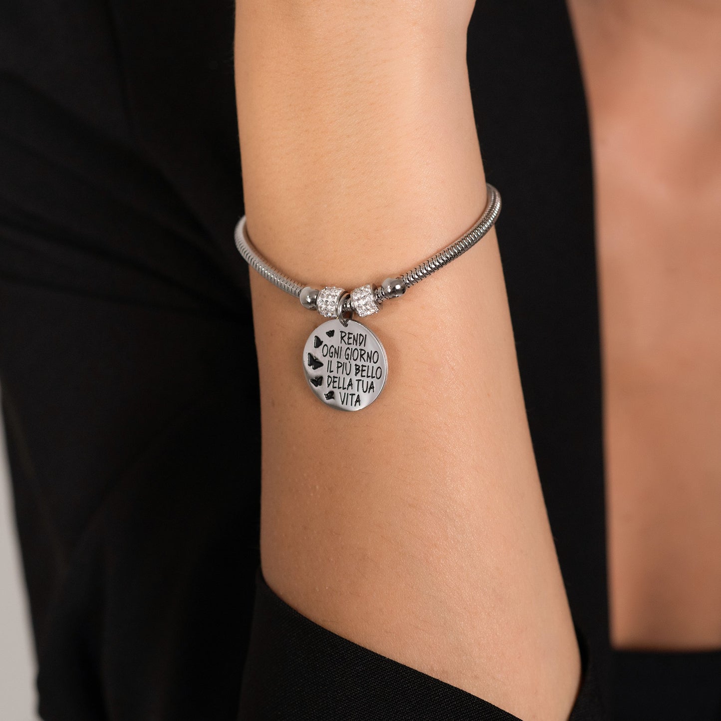 BRACELET EN ACIER POUR FEMMES FAITES DE CHAQUE JOUR LE PLUS BEAU JOUR DE VOTRE VIE