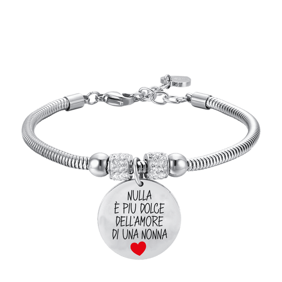 BRACELET EN ACIER POUR FEMMES RIEN N'EST PLUS DOUX QUE L'AMOUR D'UNE GRAND-MÈRE