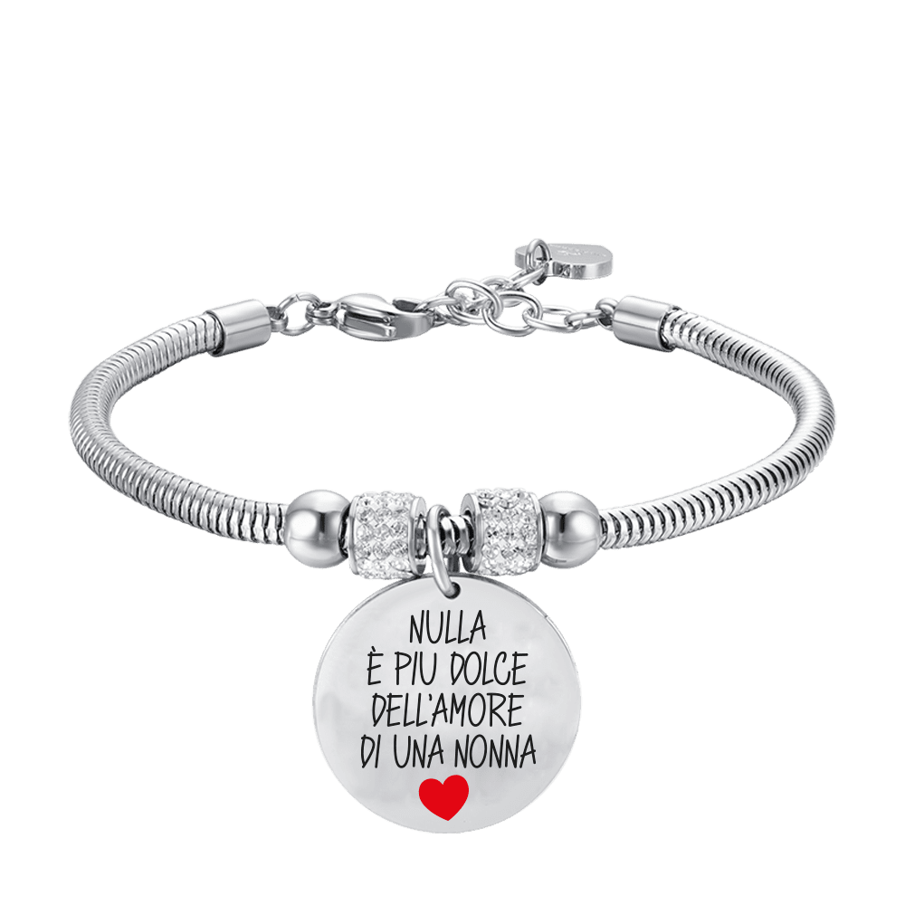 BRACELET EN ACIER POUR FEMMES RIEN N'EST PLUS DOUX QUE L'AMOUR D'UNE GRAND-MÈRE