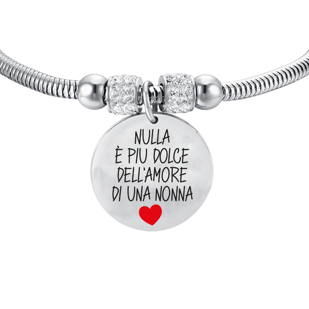 BRACELET EN ACIER POUR FEMMES RIEN N'EST PLUS DOUX QUE L'AMOUR D'UNE GRAND-MÈRE