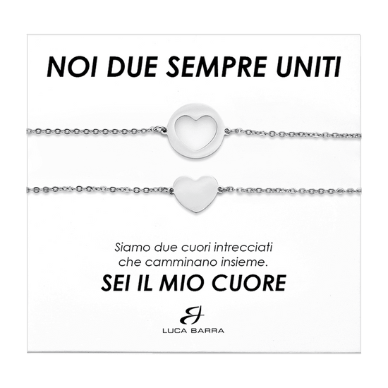 BRACELETS EN ACIER AVEC CŒURS POUR FEMMES