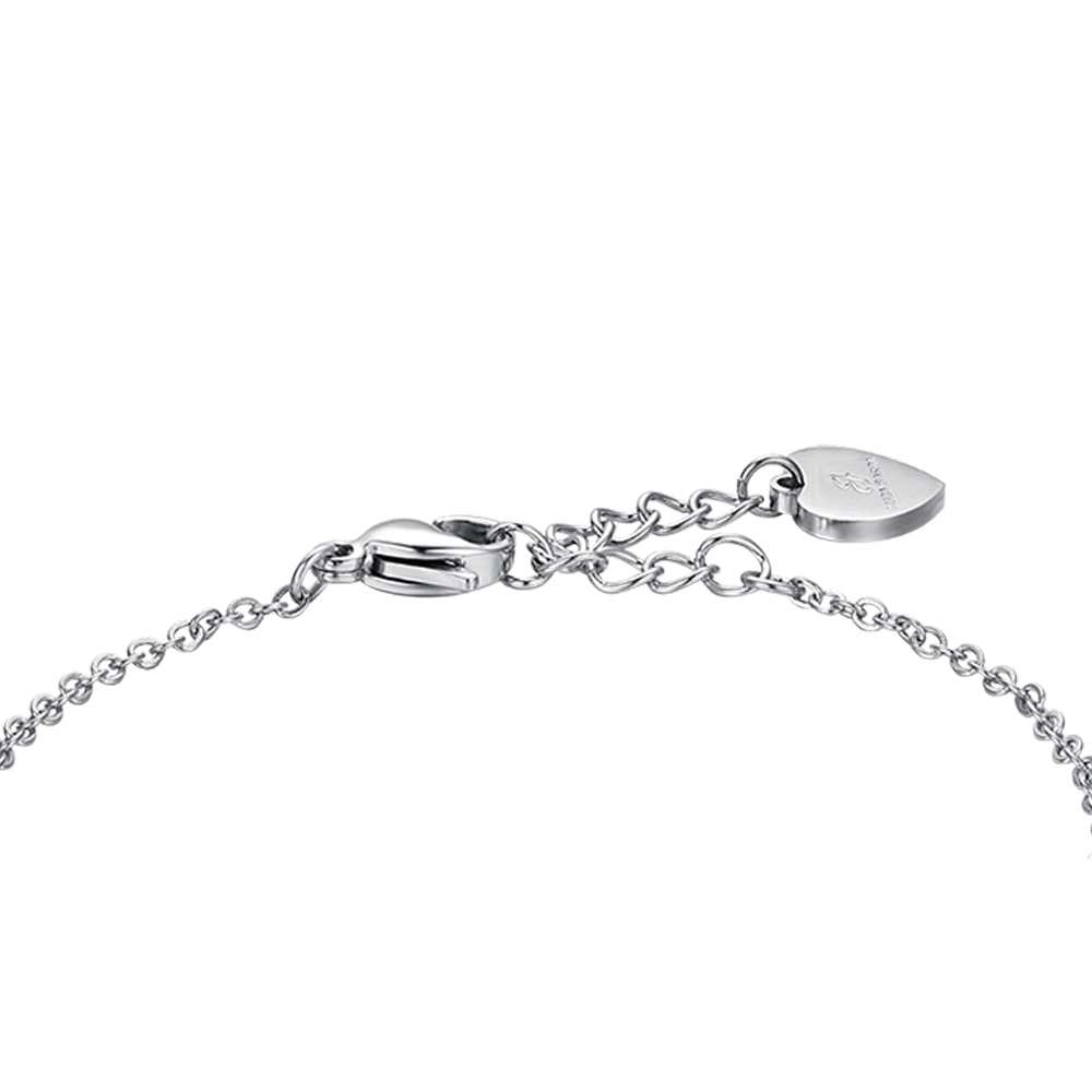 BRACELET FEMME EN ACIER ÉTOILÉ AVEC CRISTAUX BLANCS