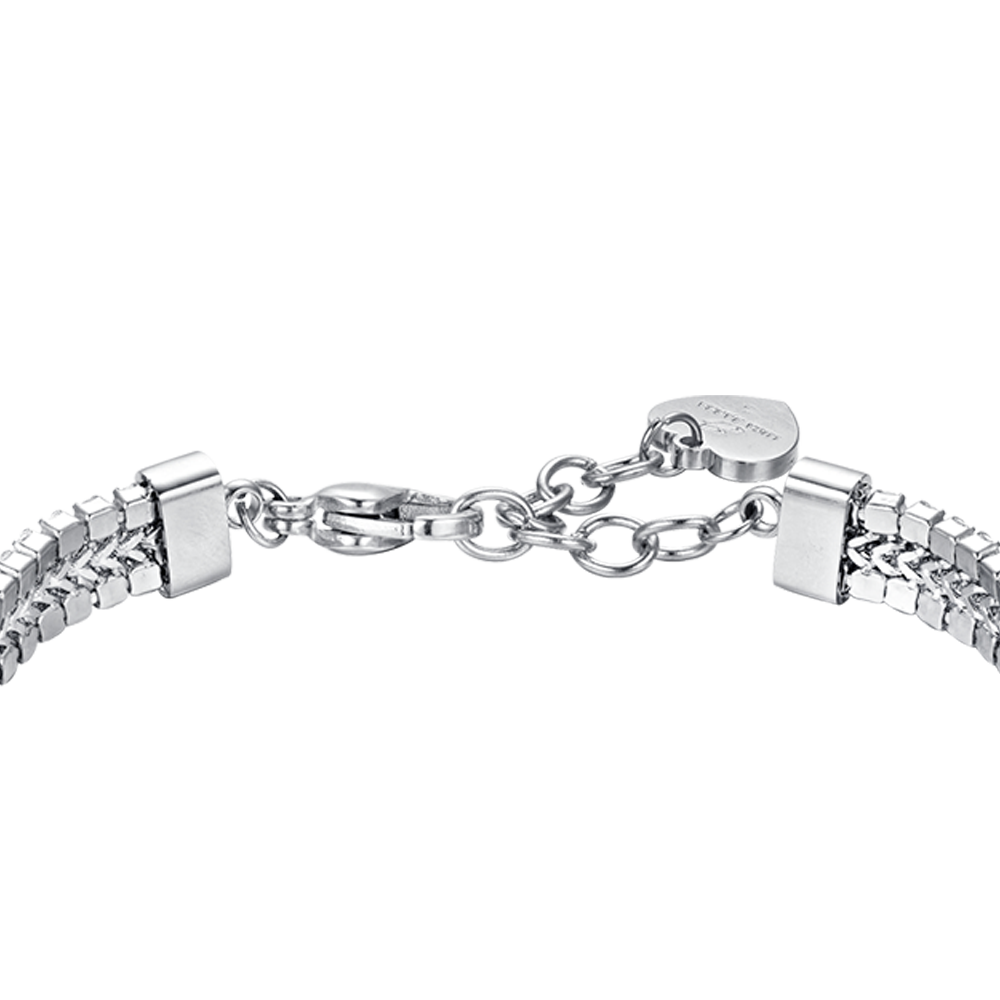 BRACELET TENNIS POUR FEMME EN ACIER AVEC CRISTAUX BLANCS