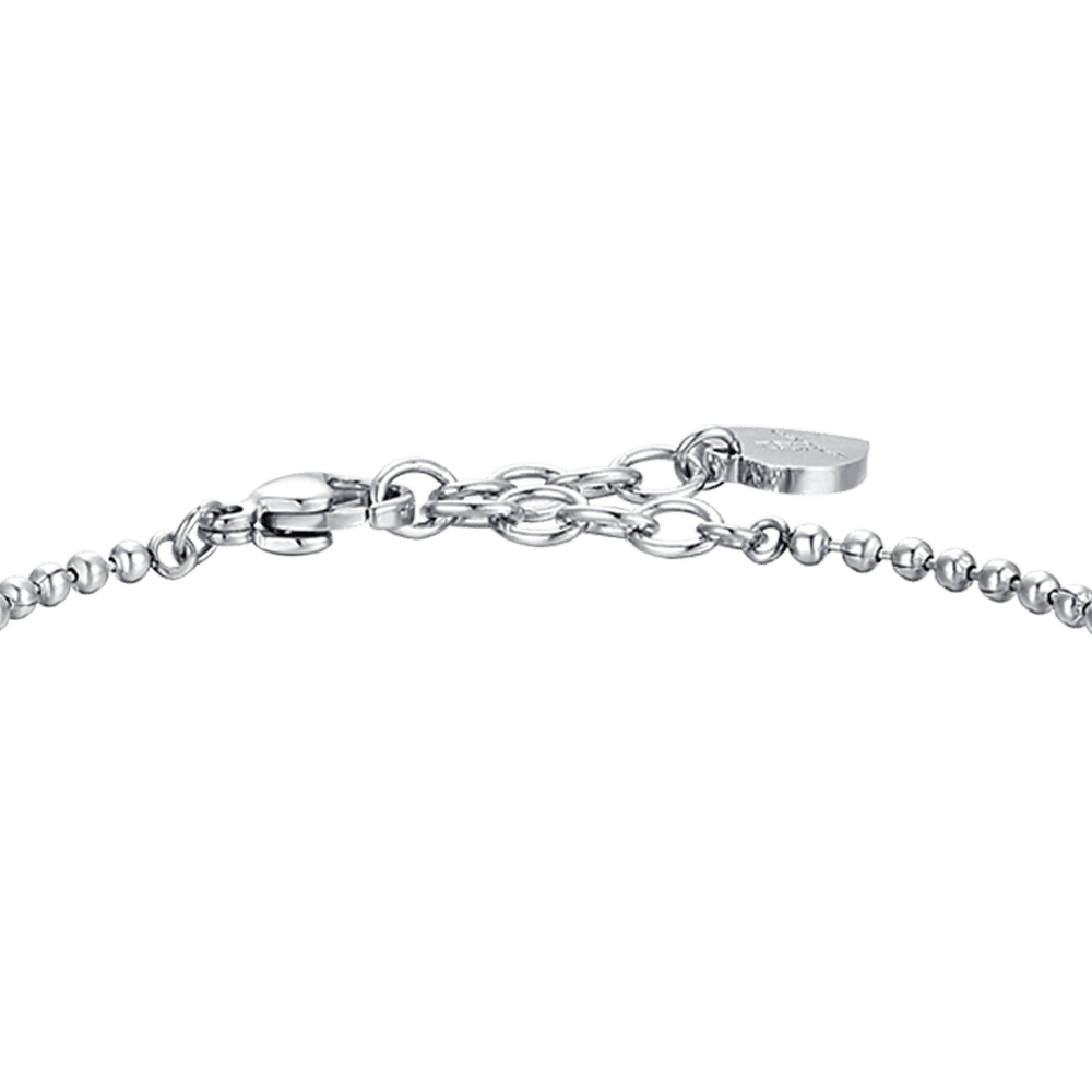 BRACELET FEMME EN ACIER AVEC COEUR ET ZIRCON CUBIQUE BLANC