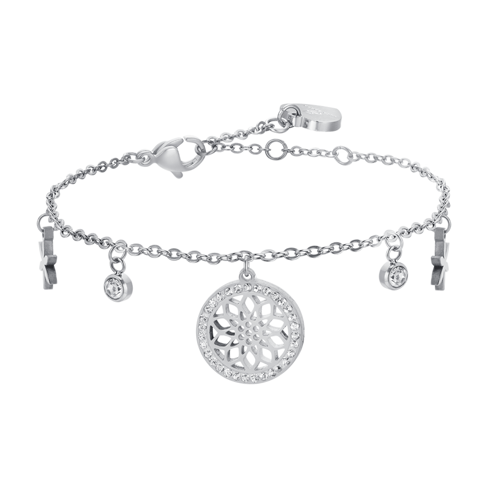 BRACELET FEMME EN ACIER FLEUR DE VIE