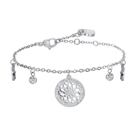 BRACELET FEMME EN ACIER FLEUR DE VIE