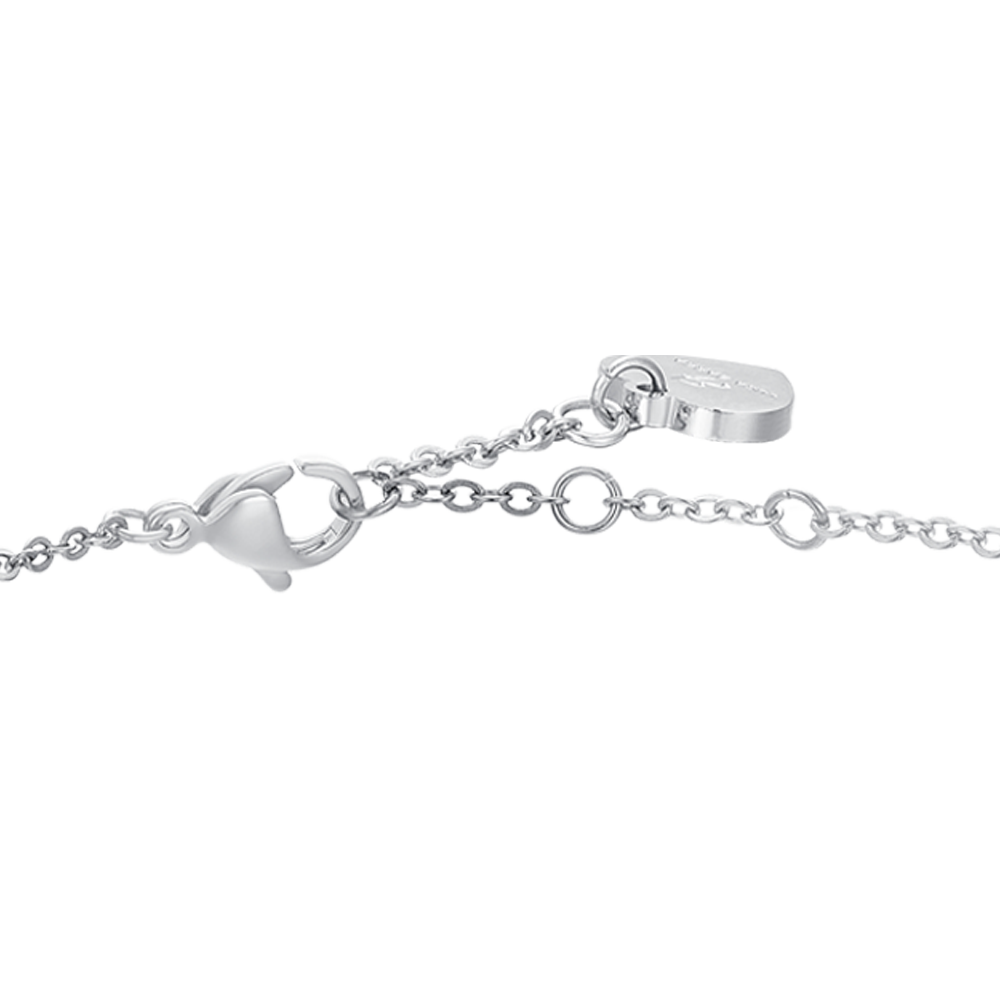 BRACELET FEMME EN ACIER CRISTAL BLANC