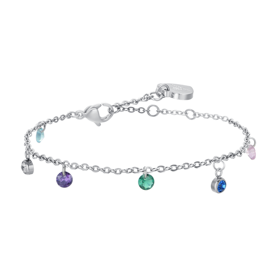 BRACELET FEMME EN ACIER CRISTAL MULTICOLORE