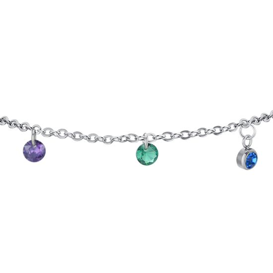 BRACELET FEMME EN ACIER CRISTAL MULTICOLORE