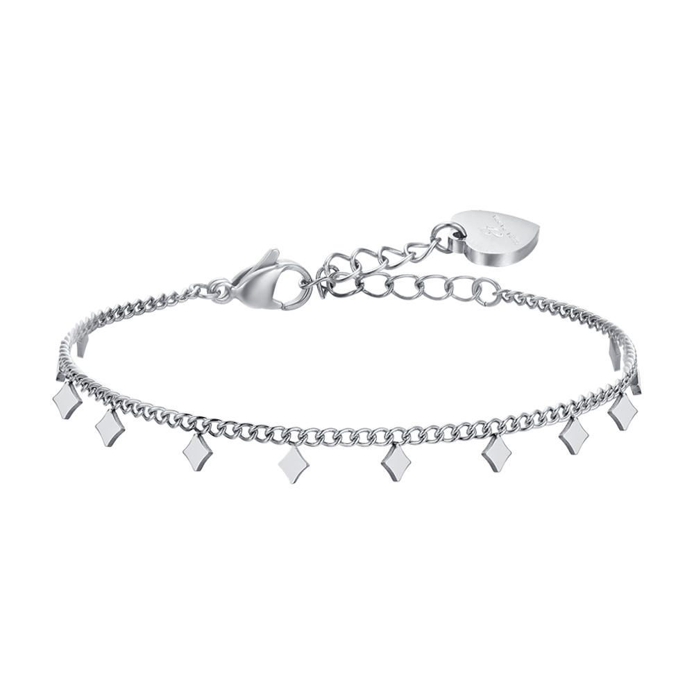 BRACELET EN ACIER DIAMANTÉ POUR FEMMES