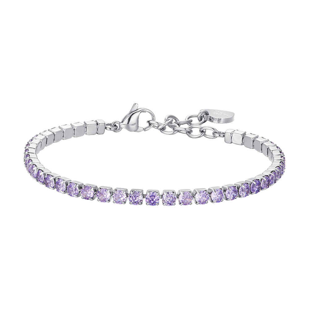 BRACELET DE TENNIS POUR DAMES CRYSTAUX POURPRES Luca Barra