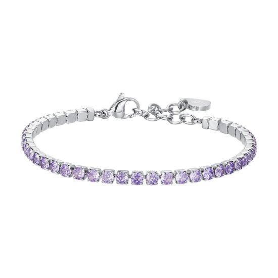 BRACELET DE TENNIS POUR DAMES CRYSTAUX POURPRES Luca Barra