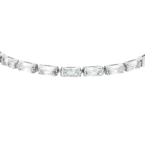 BRACELET DE TENNIS EN ZIRCON CUBIQUE BAGUETTE BLANCHE