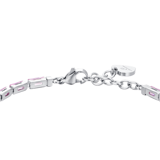 BRACELET DE TENNIS EN ZIRCON CUBIQUE BAGUETTE ROSE