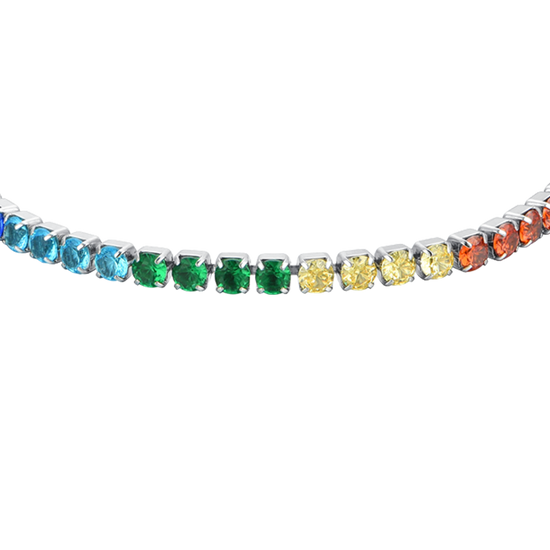 BRACELET DE TENNIS POUR FEMMES AVEC CRISTAUX ARC-EN-CIEL