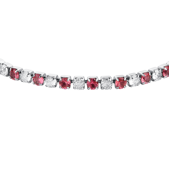 BRACELET DE TENNIS POUR FEMME EN CRISTAUX ROUGES ET BLANCS