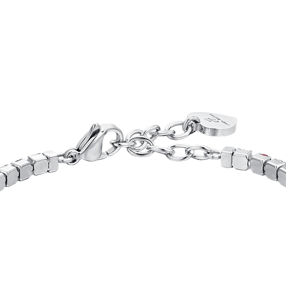 BRACELET DE TENNIS POUR FEMME EN CRISTAUX ROUGES ET BLANCS