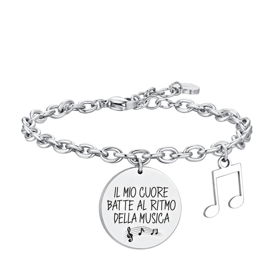 BRACELET FEMME EN ACIER NOTE MUSICALE