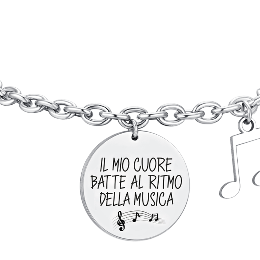 BRACELET FEMME EN ACIER NOTE MUSICALE