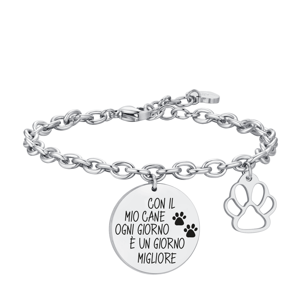 BRACELET DE CHIEN EN ACIER POUR FEMMES