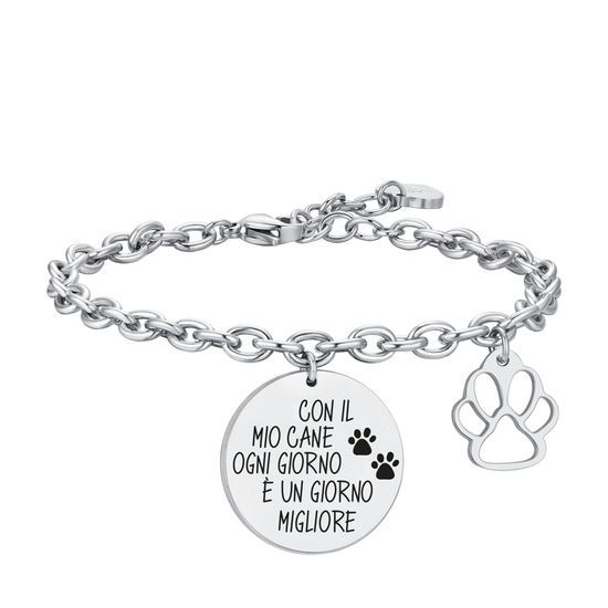 BRACELET DE CHIEN EN ACIER POUR FEMMES