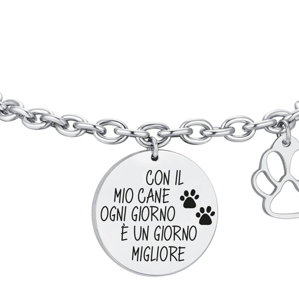 BRACELET DE CHIEN EN ACIER POUR FEMMES