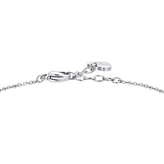 BRACELET FEMME EN ACIER AVEC TRÈFLE À QUATRE FEUILLES ET ZIRCON CUBIQUE