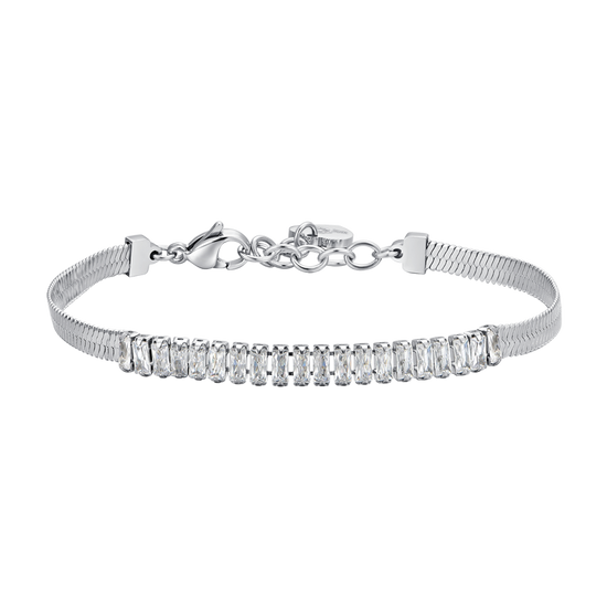 BRACELET FEMME EN ACIER À ZIRCONIUM BLANC